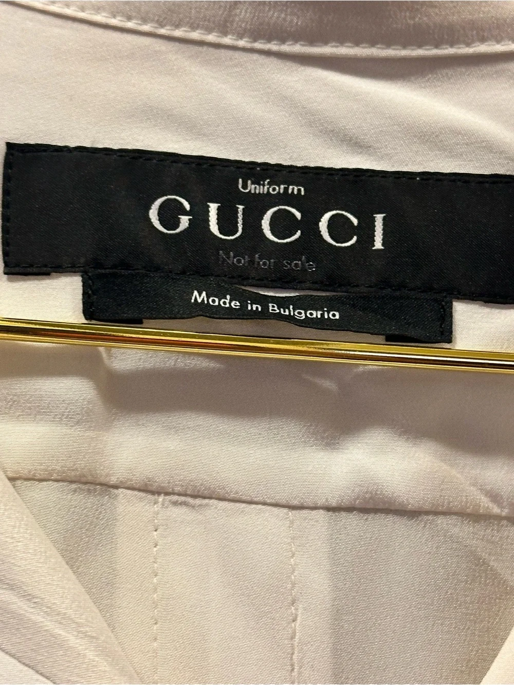 Gucci White Long-Sleeve Cotton Dress Shirt